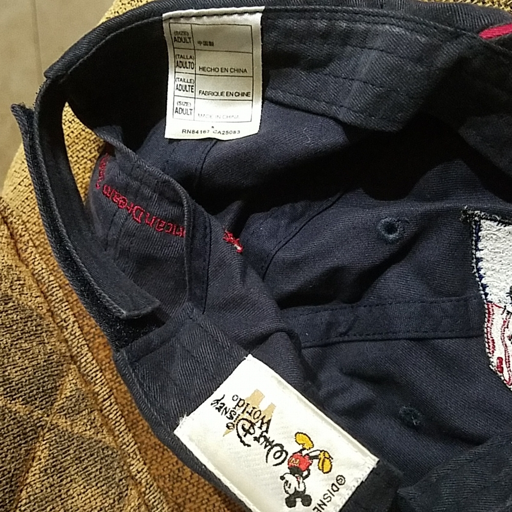 Vintage Walt Disney World American Dream Mickey Mouse Baseball Cap Hat Y2K - Picture 3 of 4